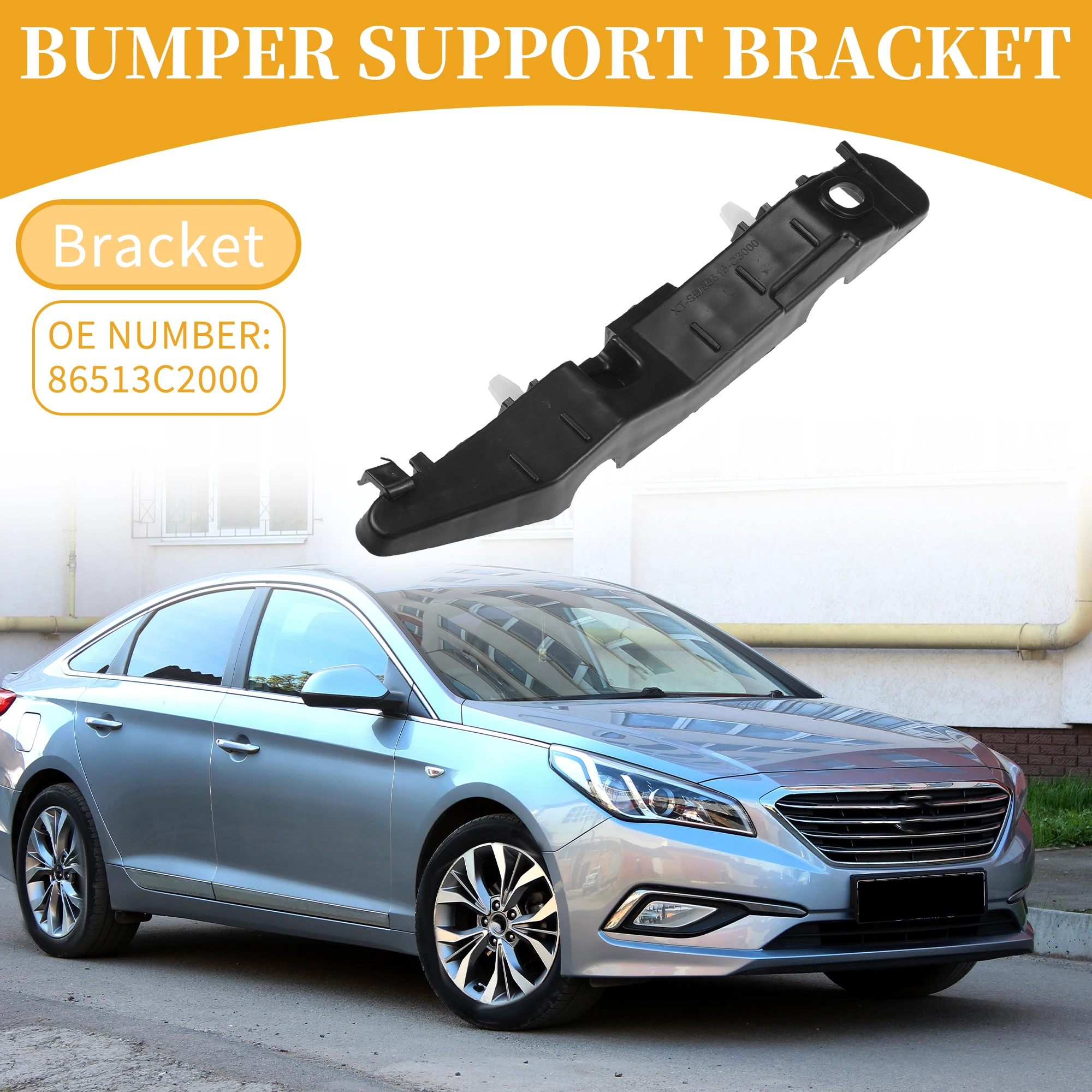 

UXCELL левый боковой опорный кронштейн переднего бампера для Hyundai Sonata 2015-2017 1 шт.