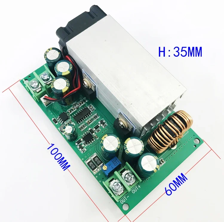 DC-DC 600W 25A Step Down Power Supply w/ Fan Buck Adjustable Voltage Converter Module 12-75V to 2.5-50V For arduino Board Module