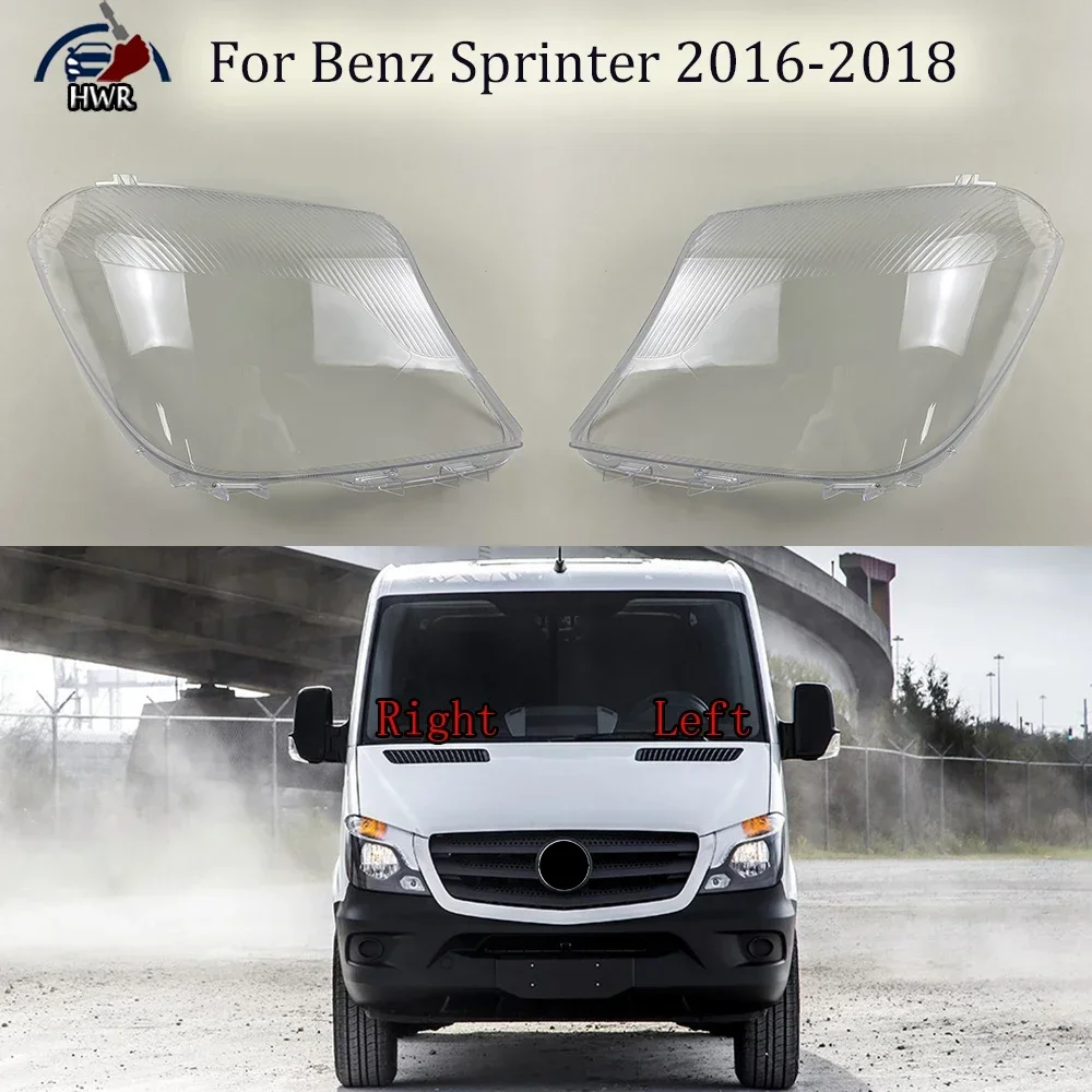 Headlight Cover Transparent Lampshade Headlamp Shell Plexiglass Replace Original Lens For Mercedes-Benz Sprinter 2016 2017 2018