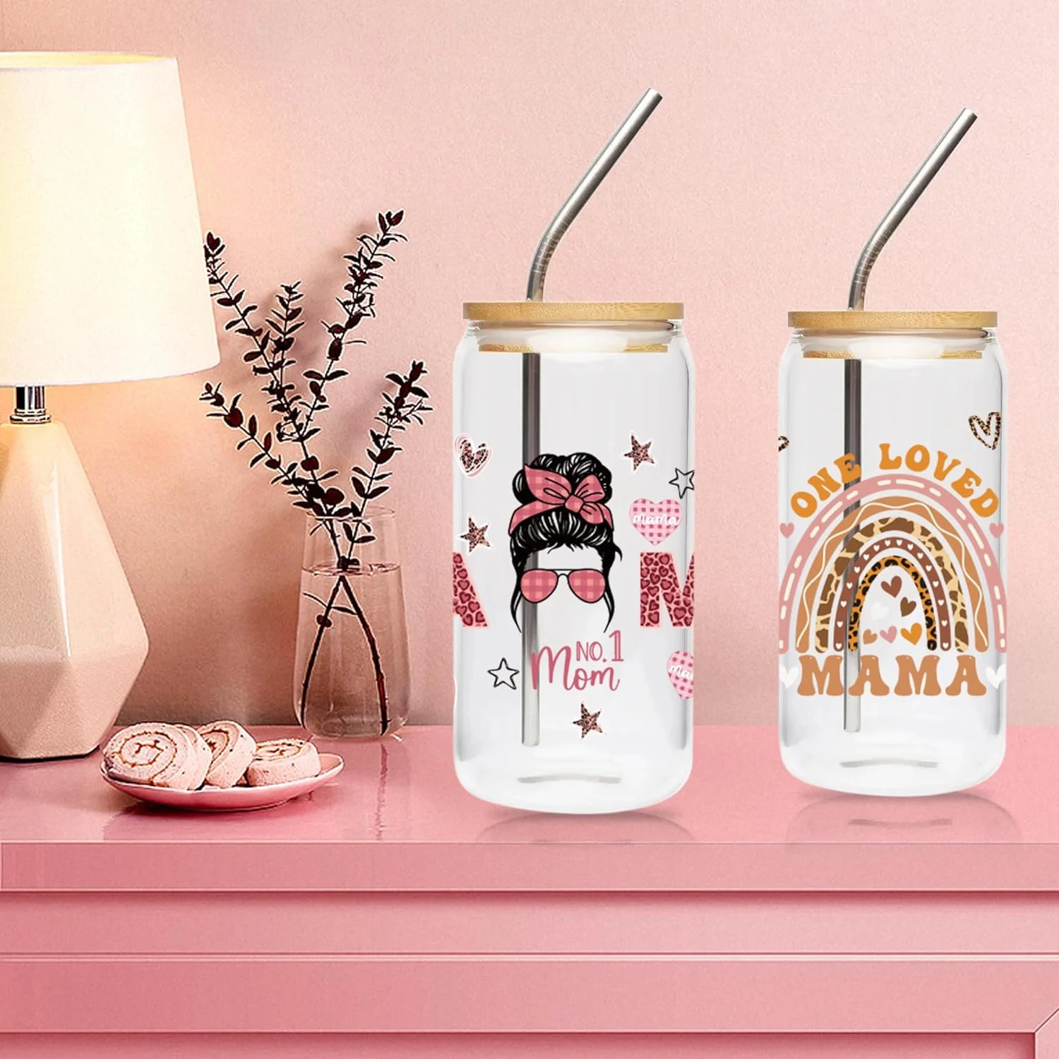 عالية الجودة الآس في الثقوب الكرتون 16OZ الأشعة فوق البنفسجية DTF كأس نقل ملصق مخصص DIY شعار مقاوم للماء