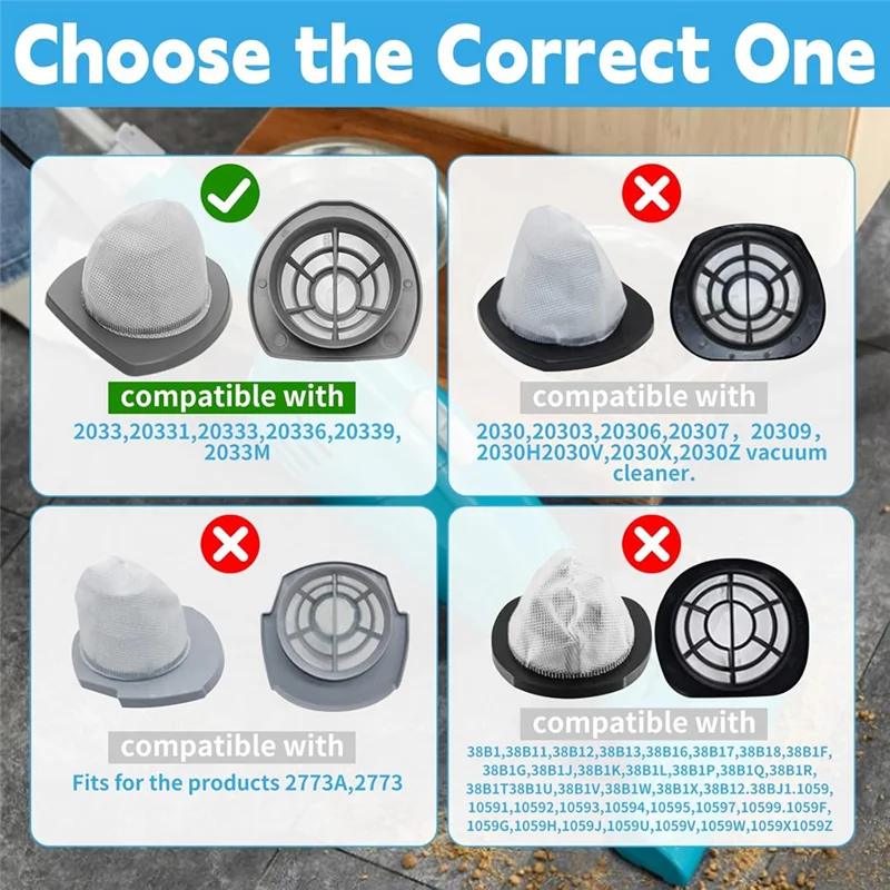 Вакуумный фильтр 2033 для легкого пылесоса без мешка Bissell Stick 20331 20333 20334 20336 20339 Замена No. 1611508