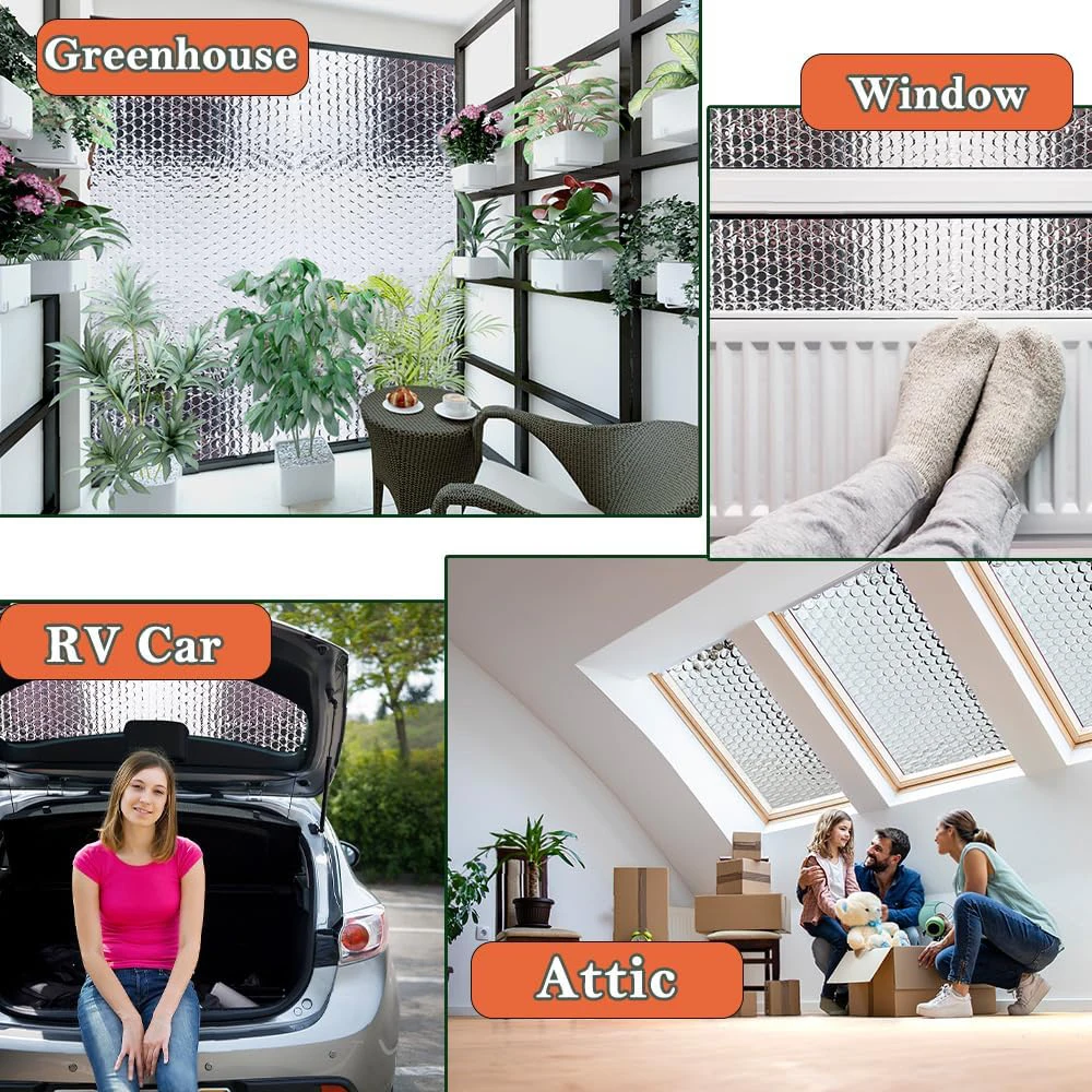 Reflectix Insulation 0.6mx5m Double Bubble Reflectix Thermal Foil Insulated for RV Window Garage Door Insulation for Summer Heat