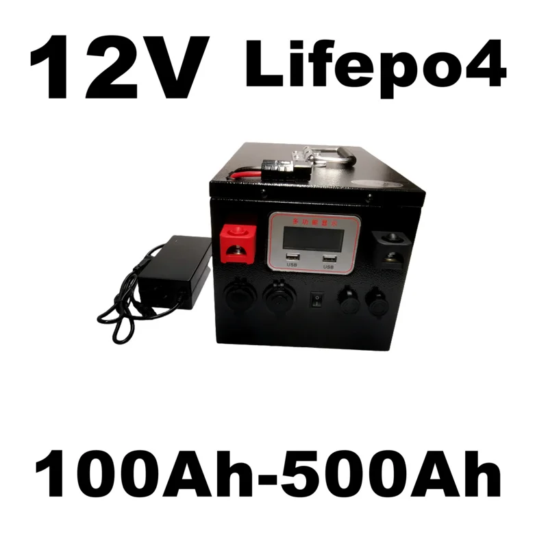 Battery 12V Lithium Rechargeable 100Ah 200Ah 300Ah 400Ah 500Ah 600Ah 800Ah 1000Ah Lifepo4 for Off-Grid UPS RV Boat Outdo