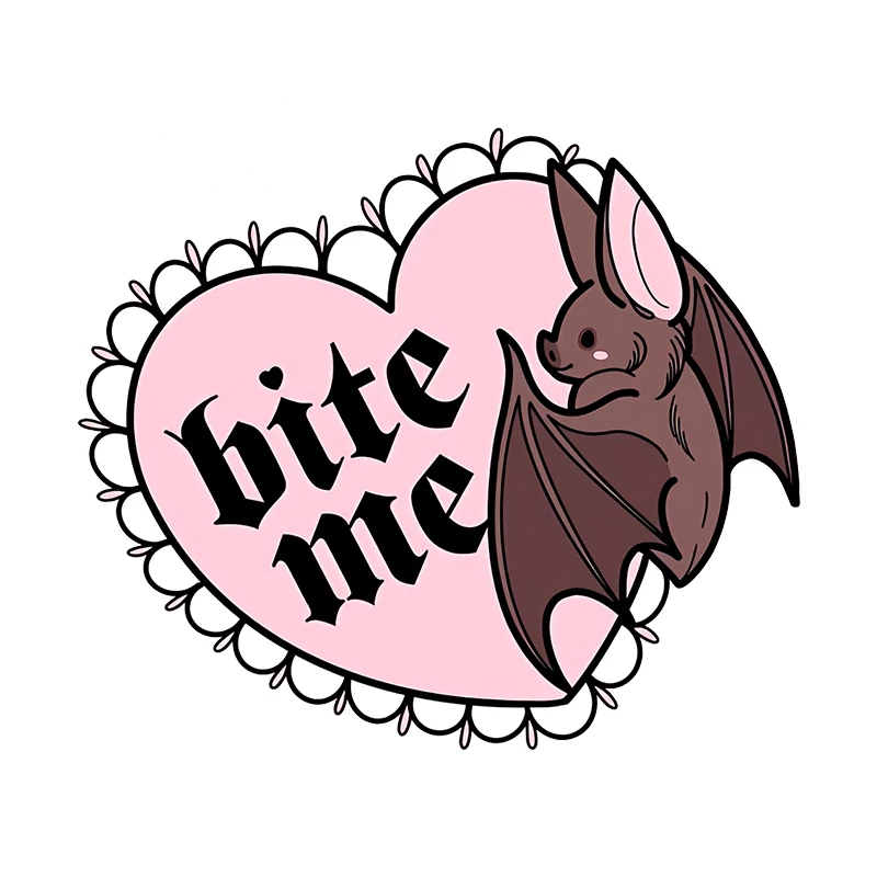

For Bite Me Cute Car Stickers Personality Simple Decals Creative Car Label Graffiti Windows Decor