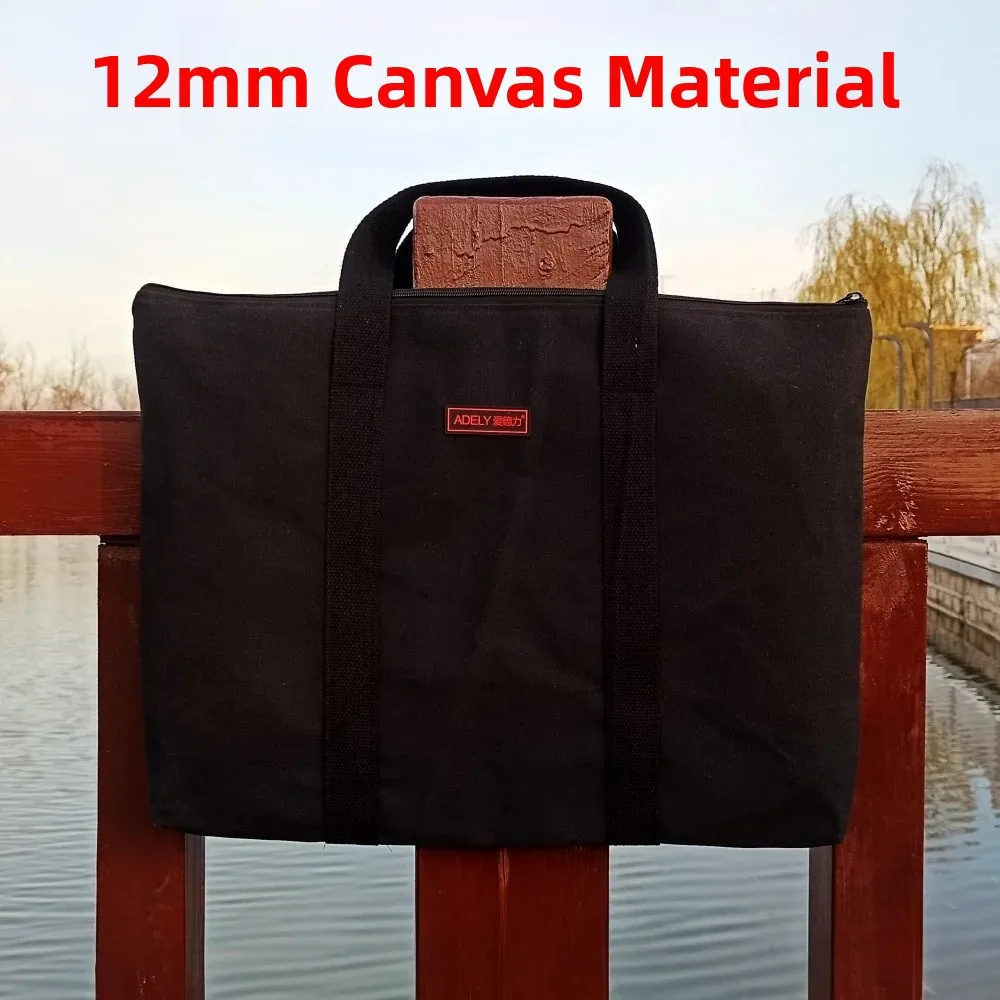 Adeley Canvas Drawing Board Bag Simple Sketch Bag CT Scan Storage Bag Art Supplies Storage Pouch Portable Artist Easel Case
