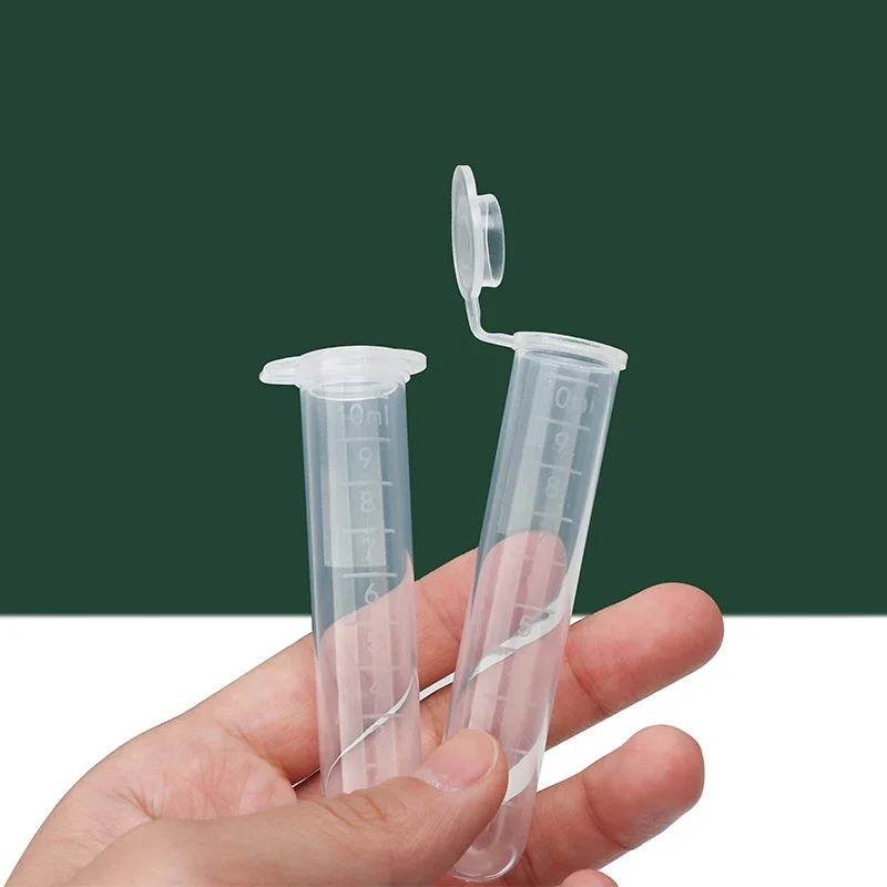 10 Pieces of Laboratory Supplies Sample Transparent Micro Plastic Centrifuge Tube Test Tube Snap Laboratory Container Lid