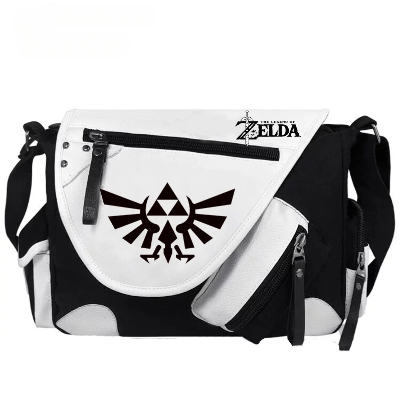 

Холщовая сумка на плечо в стиле аниме Zeldaes Legend Wild Breath Link, школьная повседневная школьная сумка-мессенджер на молнии, мужская и женская сумка в подарок