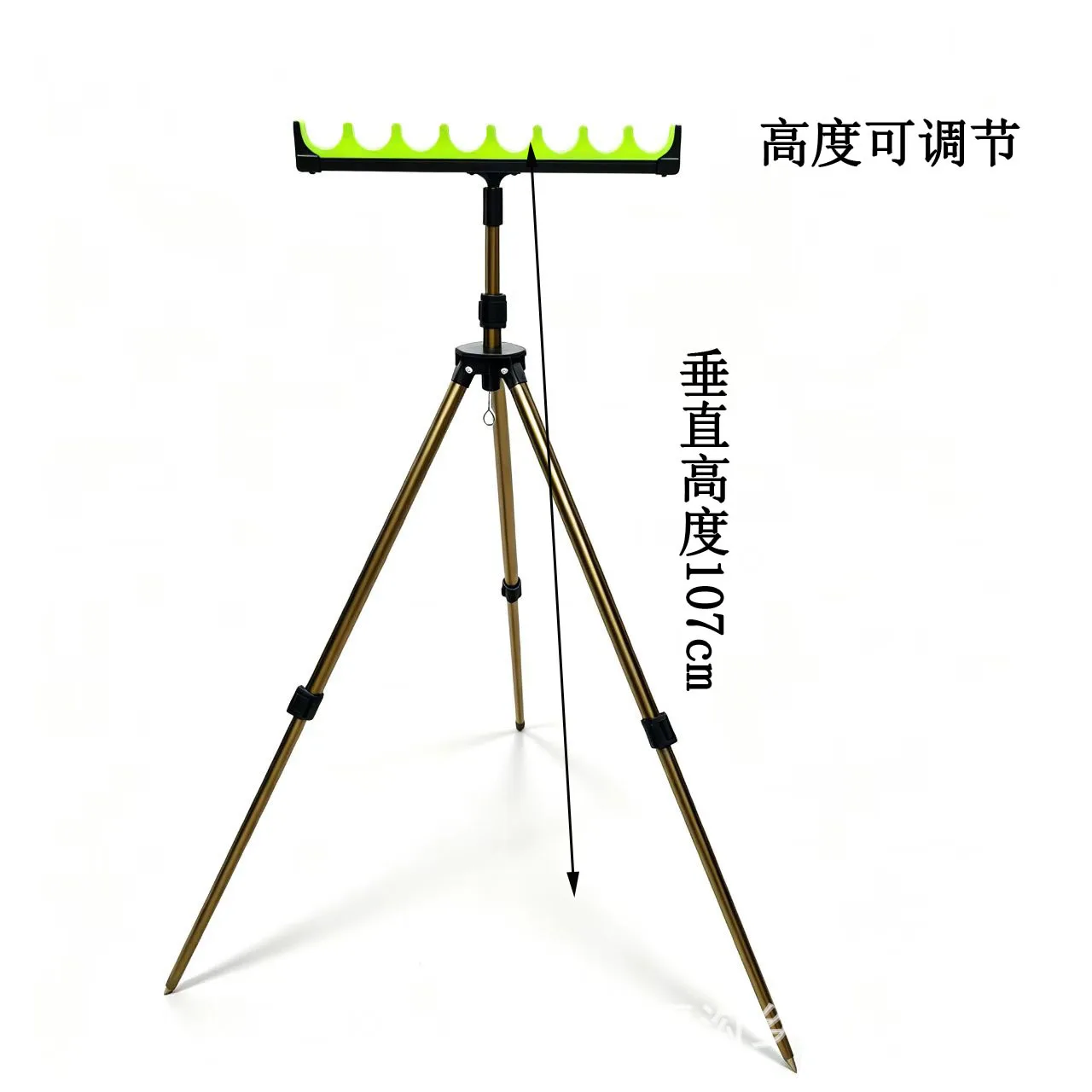 Adjustable Aluminum Folding Multi Rod Fishing Stand Cm Tripod Ground Holder