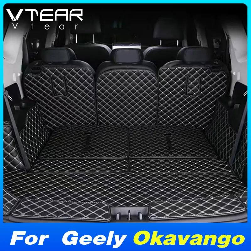 

Vtear Rear Trunk Mat Pu Carpet Protection Floor Pad Interior Decoration Accessories Car-Styling Parts For Geely Okavango 2023