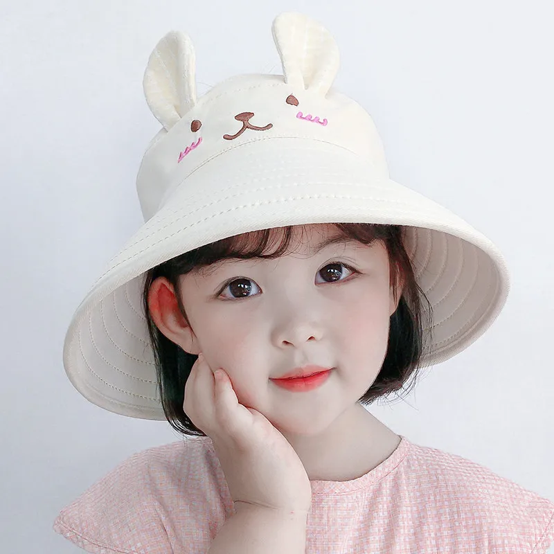 Children\'s empty top hat,rabbit sun hat,summer girl baby big brim sun hat,fisherman hat,cute for 1-8years old boys and girls