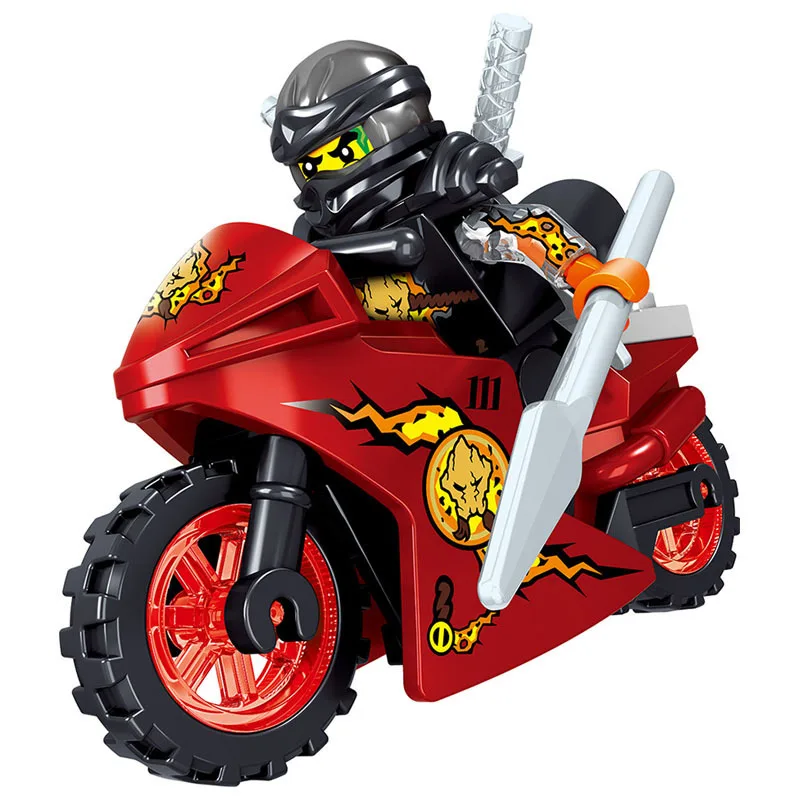 Phantom ninja character model blocks, cool motorcycle assembly blocks, puzzle toys for boys and children, birthday gifts