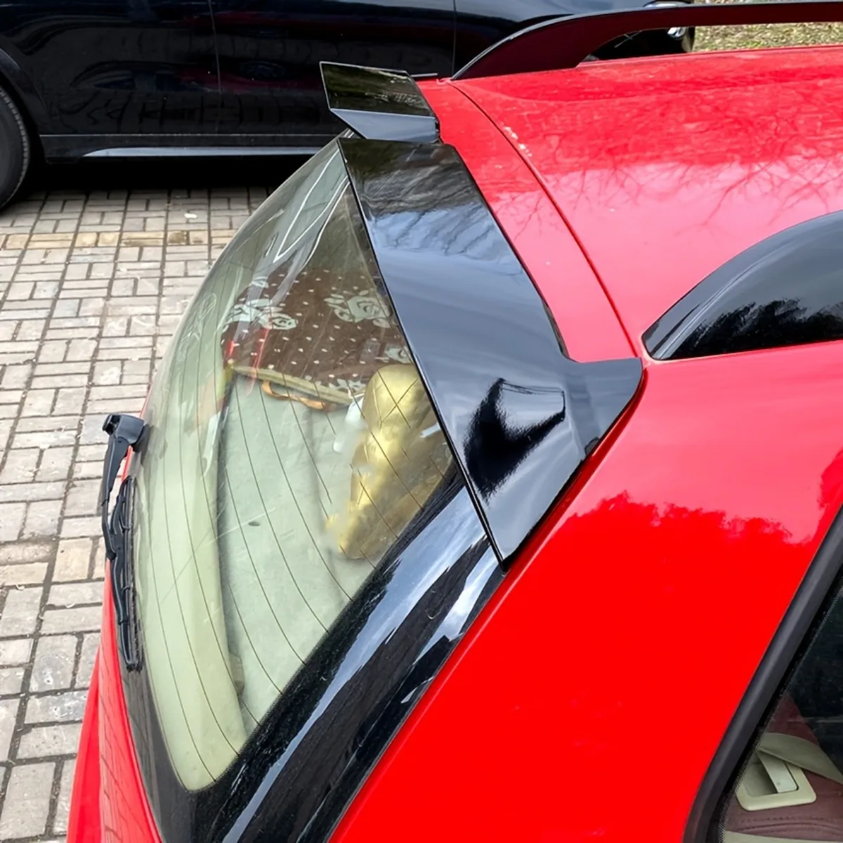 Car Rear Trunk Spoiler Wing For Volkswagen VW Polo 9N 2003 2004 2005 2006 2007 2008 Tail Trunk Lip Body Kits Tuning Glossy Black view 3