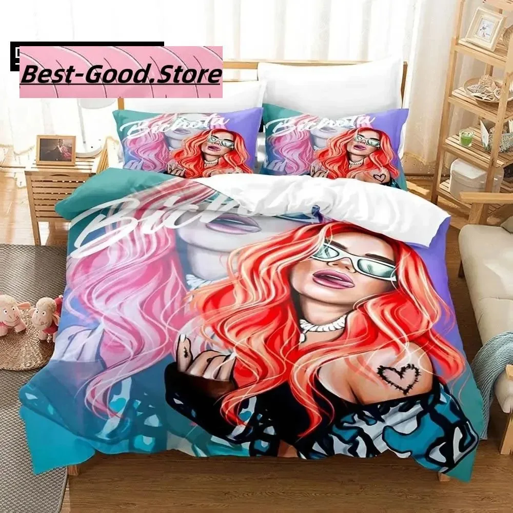 

3D Print Fashion Singer Karol G Bedding Set Boys Girls Twin Queen King Size Duvet Cover Pillowcase Bed boys Adult Bedroom