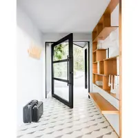 Rainproof Panoramic Glass Entrance Revolving Door Heavy Duty Luxurious Manual Pivot Doors Exquisite UV Protective Glass Doors 6