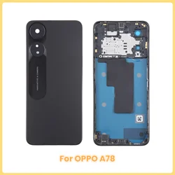 Battery Back Cover for OPPO A78 5G with Middle Frame Phone Frame Repair Replacement Part