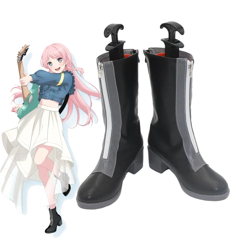 

MyGO!!!!! Chihaya Anon Cosplay Shoes BanG Dream! Guitarist Anon's Boots Comic-Con Cosplayer High Boots Artificial Leather Shoes