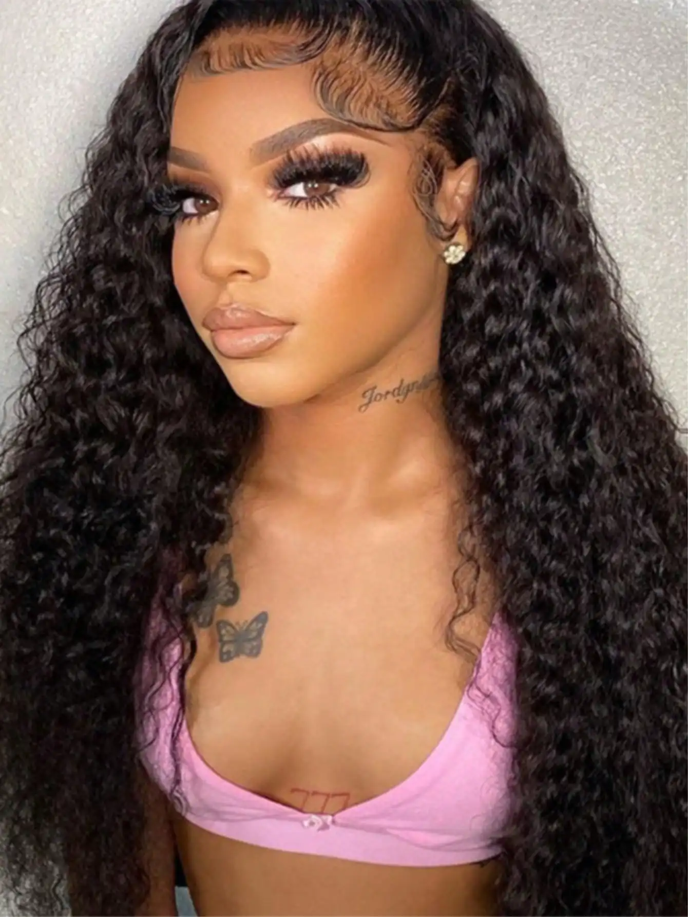 250%高密度13x6 HD透明ルーズディープウェーブレースフロントウィッグ ブラジル産40インチ42インチ13x4カールレースフロントウィッグ 女性用