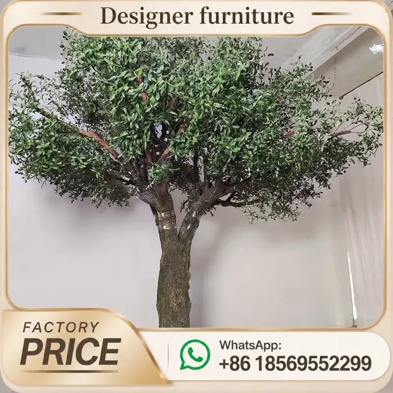 Tall Artificial Olive Tree Fiberglass Faux Green Plant Lifelike Decor For Home Garden Wedding Party Large Fake Trees