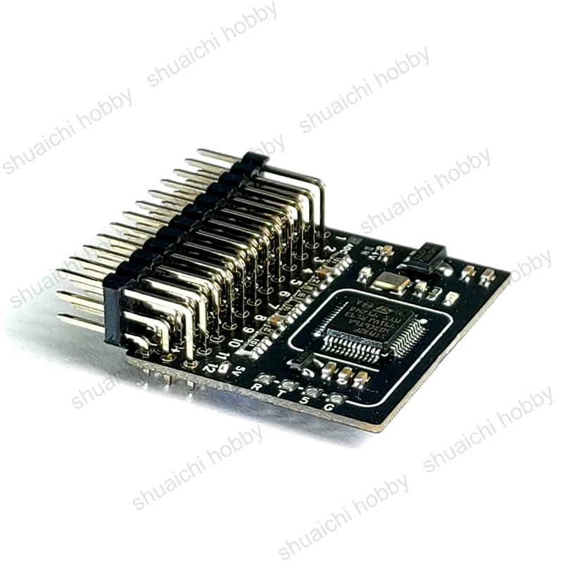 1pcs 5-8,4 v 8ch/12ch crsf/elrs zu pwm Konverter Bend Pin Typ Adapter platine 50hz pwm Ausgang 5-12v bec für fpv Drohne tbs Empfänger