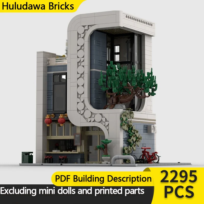 City Street View modèle MOC briques de construction Sushi Restaurant maison technologie modulaire enfants cadeaux de vacances assembler des jouets costume
