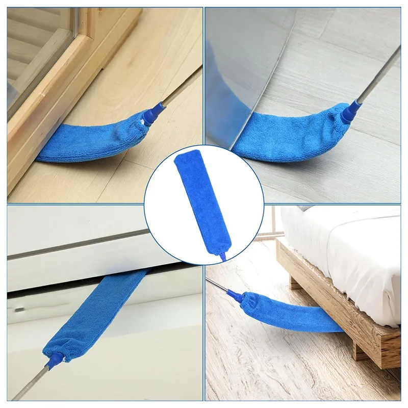

ABZV-Microfiber Cobweb Duster With Extension Pole For Ceiling Fan Bendable Feathers Duster