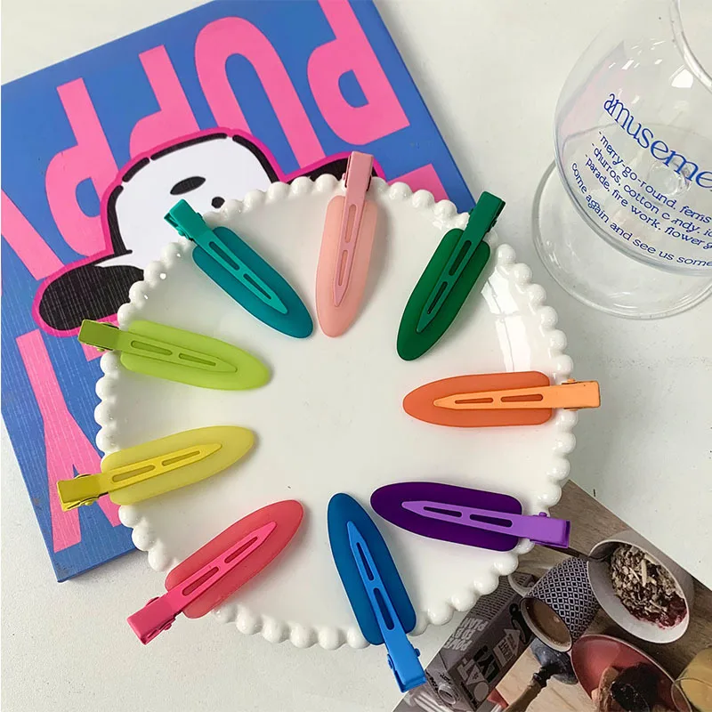 

Candy Color Acrylic Duckbill Hair Clips Simple Seamless Design Lovely Hair Barrettes Non Slip Hair Decor For Ladies Teen Girls