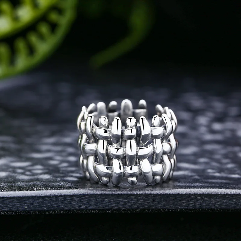 

S925 sterling silver jewelry stylish open ring popular k-style women's three-layer casual ring