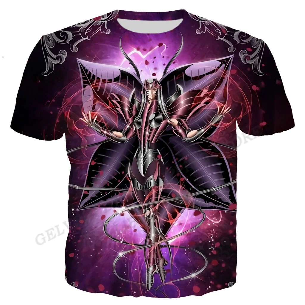 New Manga Saint Seiya 3D Printed Summer T-shirt Street Wear Crew Collar Short Sleeve Casual Oversized Boys and Girls Shirt Cloth