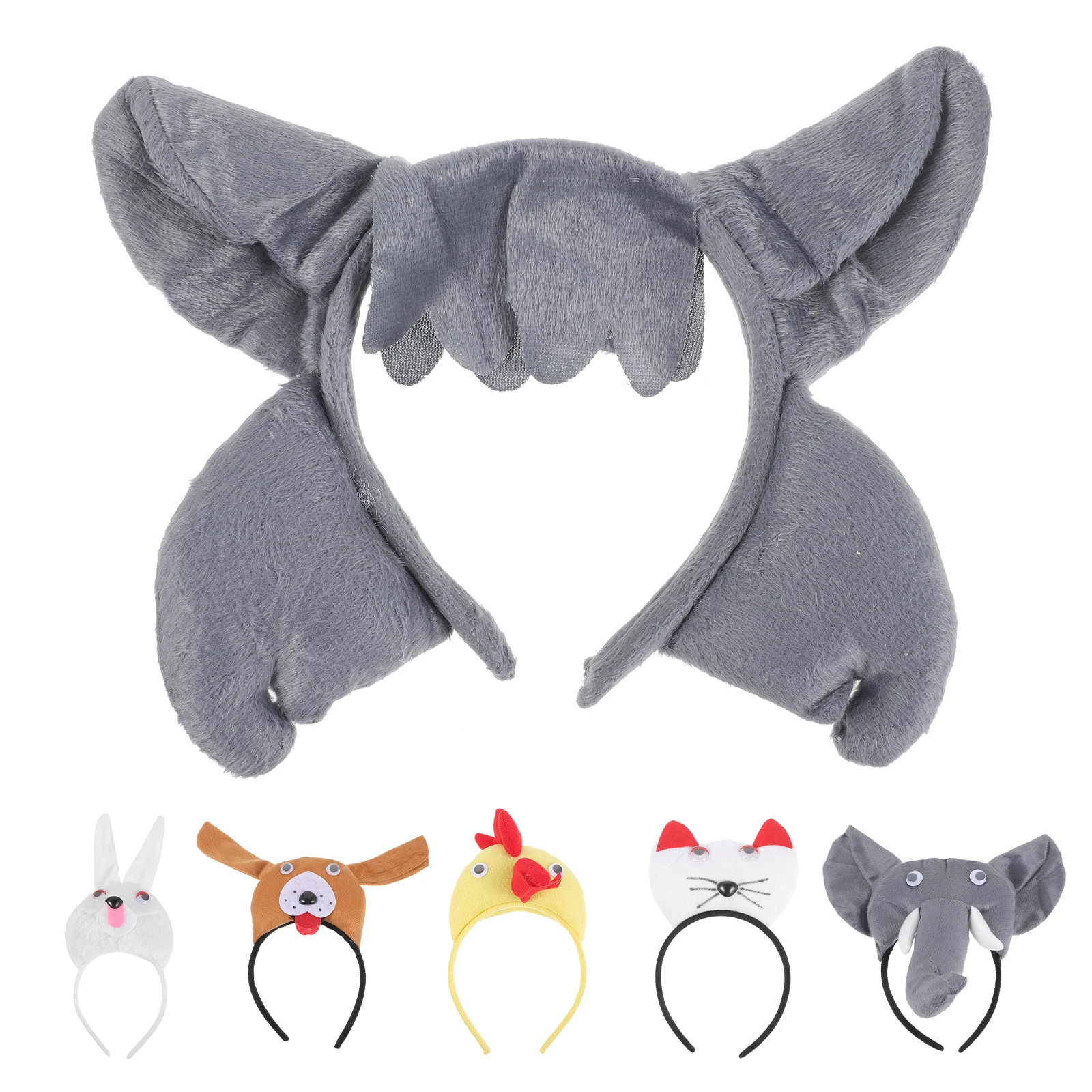 

6pcs Animal Headband Adorable Ears Headpiece for Adults Cute Women Halloween Cosplay Costume Accessories Party Decorations Dog