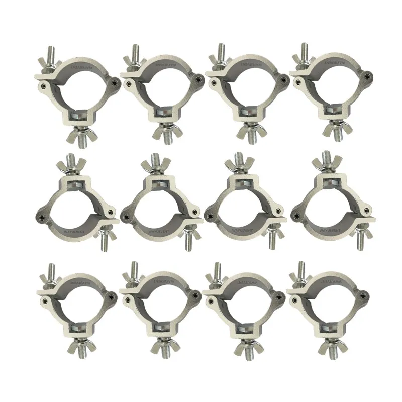 

12pcs/lot Stage Lights Clamp Hanger Truss Bracket Stage Heavy Duty Hooks Theatre Lighting Kit 48-51mm 100kg Alumimun Alloy Hook