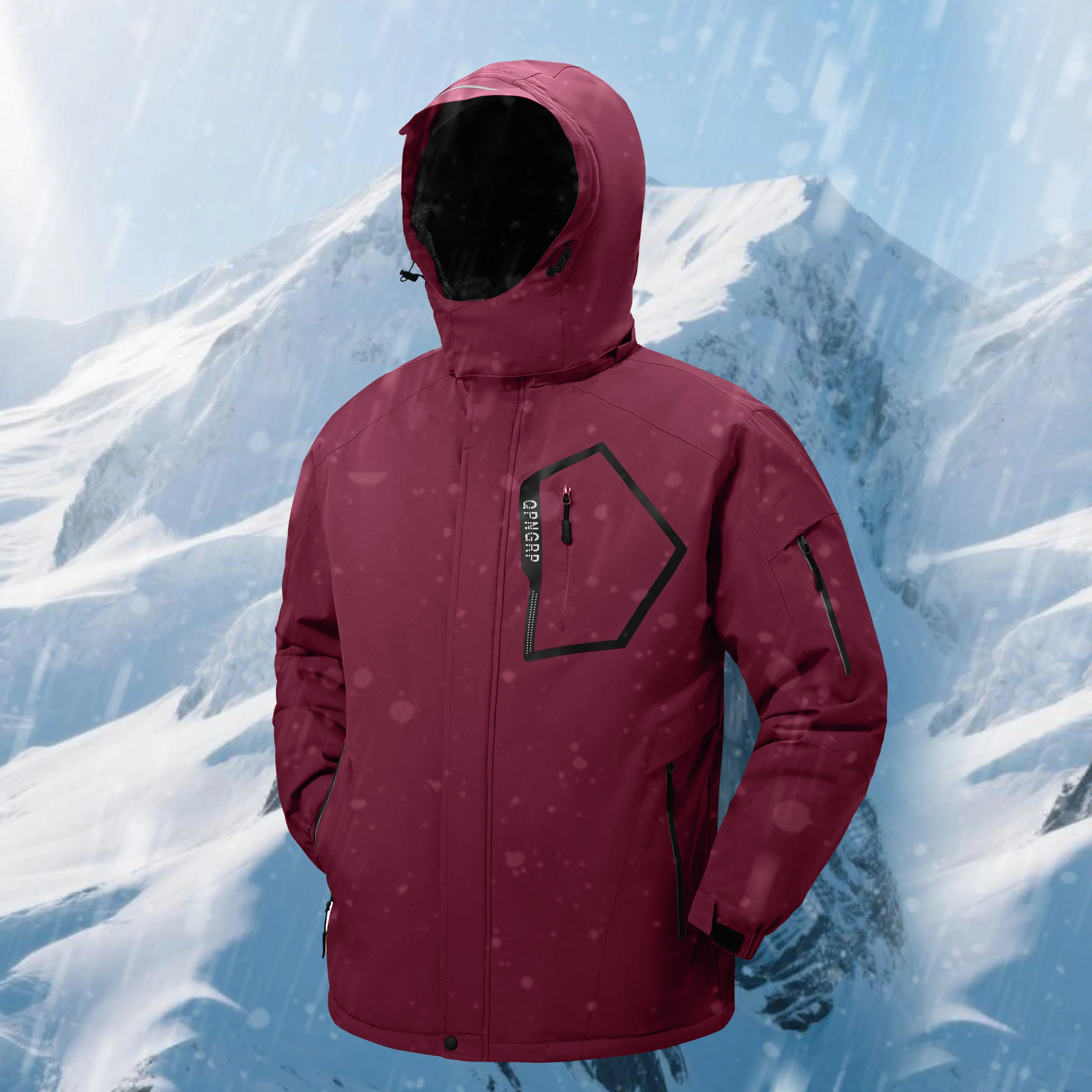 Winter Wasserdichte Winddichte Fleece-Gefütterte Jacken Herren Wanderjacken Outdoor Abnehmbare Kapuzenmäntel Ski Snowboard Oberbekleidung – Detail 17