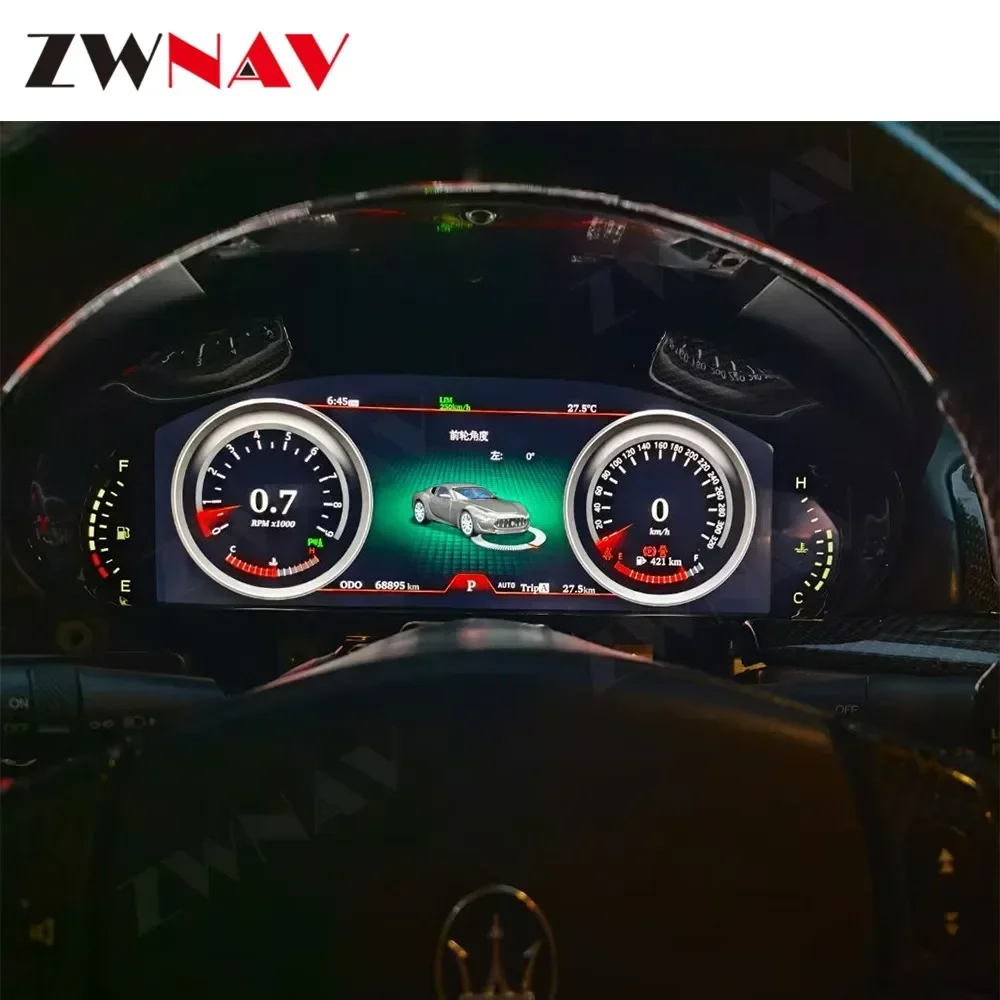 2026/Android Carplay For Maserati GT/GC LCD Dashboard Player Digital Cluster Instrument Panel Multifunctional Speedometer