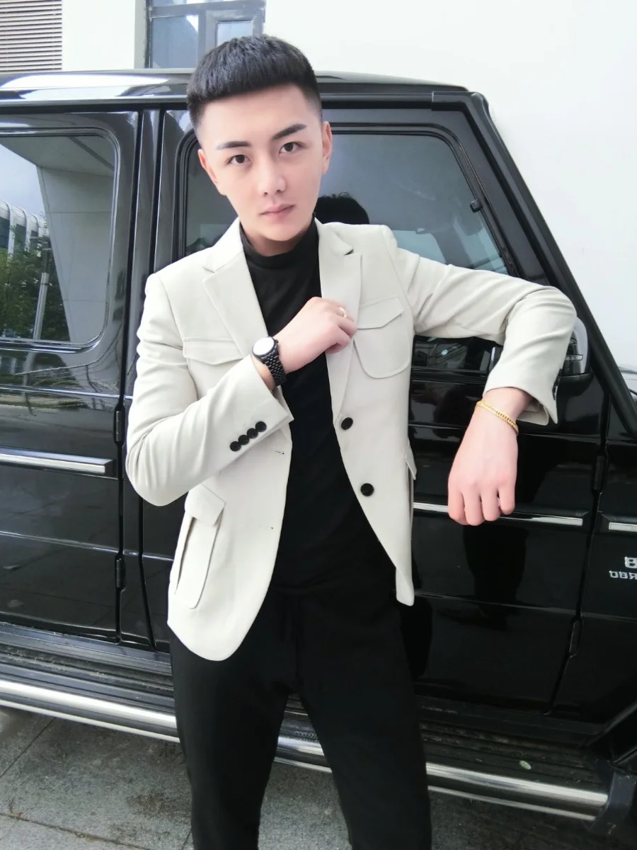 

Мужской пиджак Royal Baron V-Station Hong Kong Sle с отложным воротником, высококачественный, на двух пуговицах, в молодежном стиле, для повседневной носки