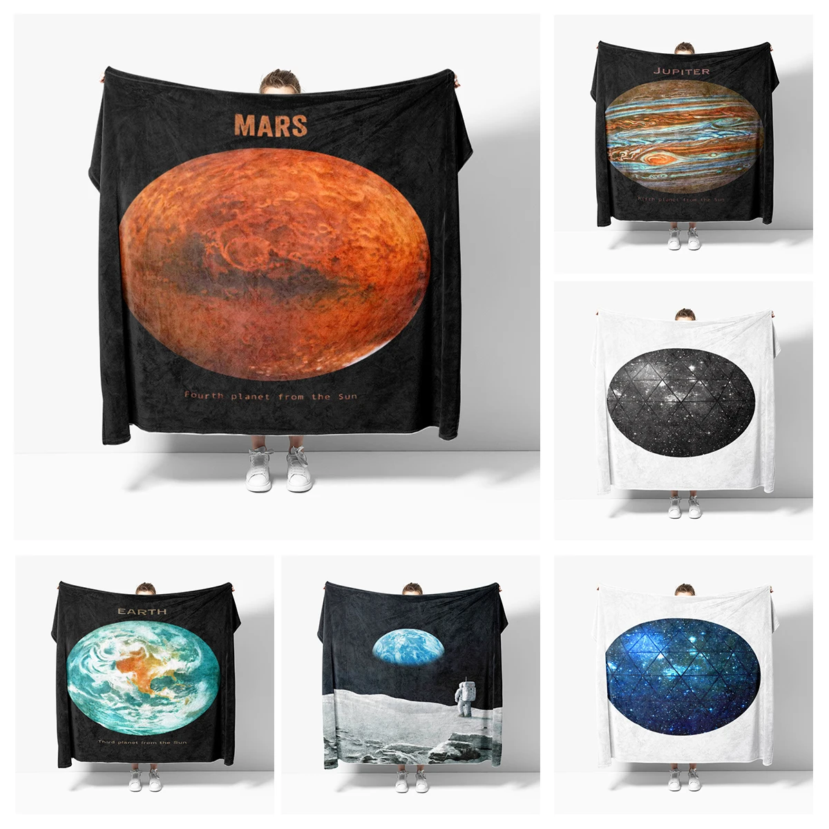 Home decoration plush Sofa blanket Universe and Planets Bedspread on the bed  fluffy soft blankets thick blanket for winte