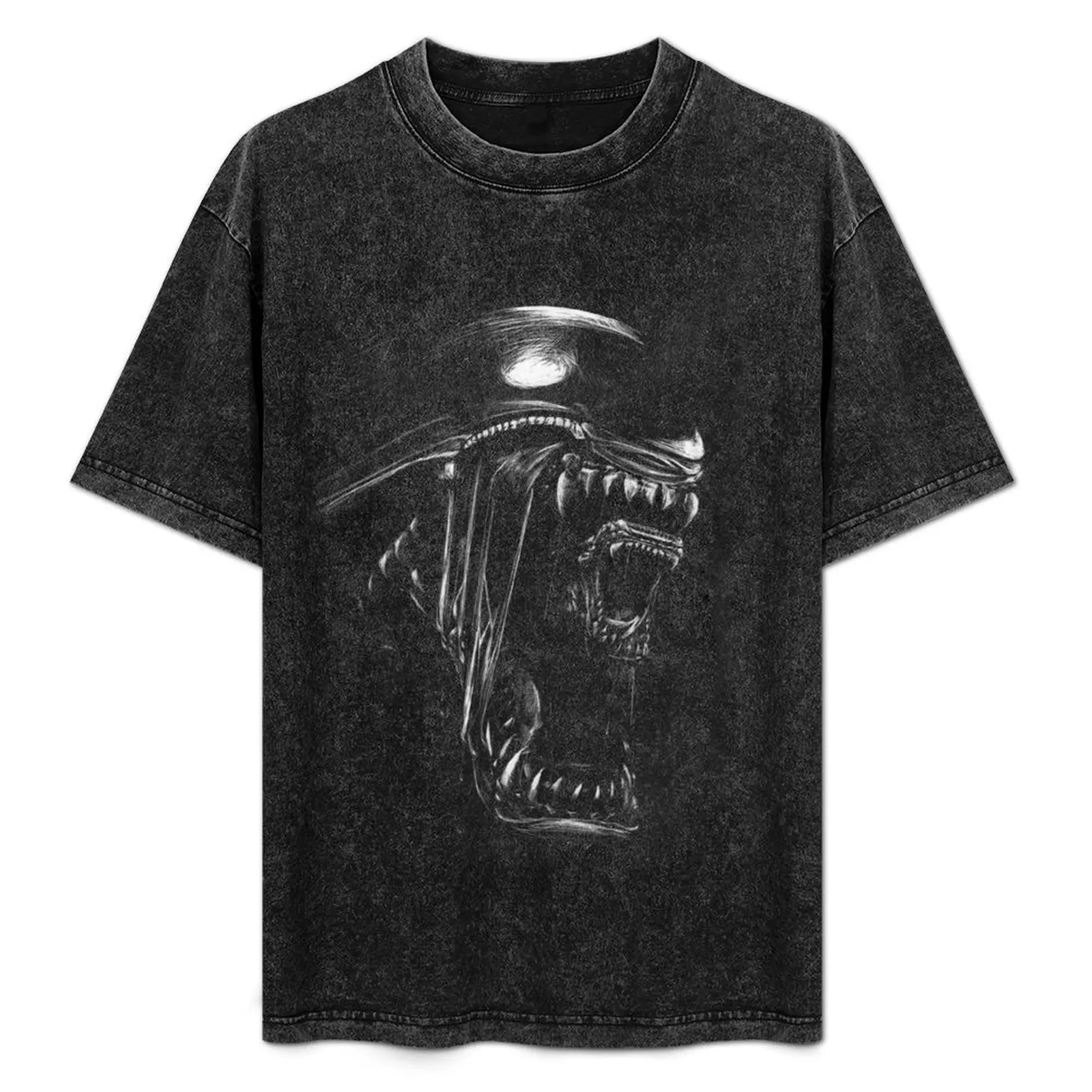 

Alien/Xenomorph scratchboard design T-Shirt Casual Basic Street Style T-Shirt