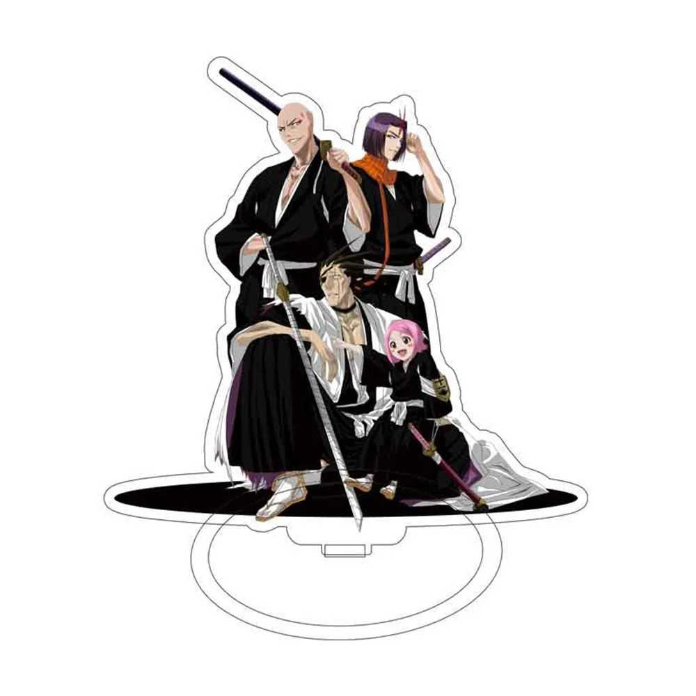 Trendy Anime Bleach Acrylic Stand Model Plate Kurosaki Ichigo Kuchiki Rukia Hitsugaya Cartoon Figures Standing Sign Holder Gift