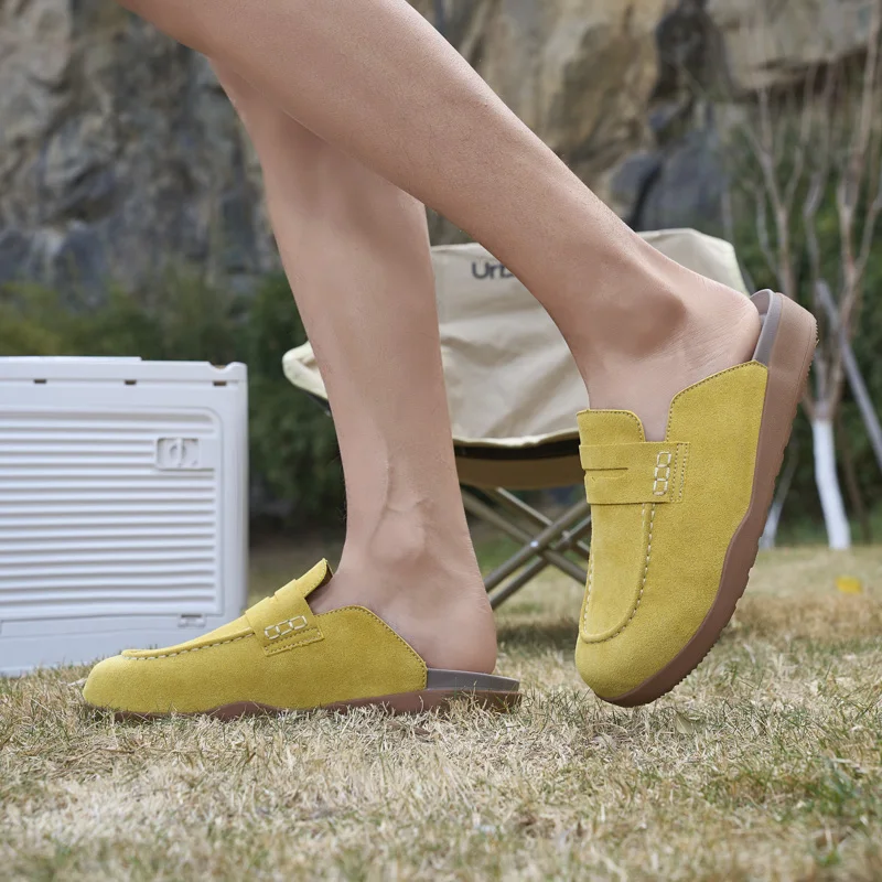 Fashion Mens Muller Shoes New Style Summer Drag Leisure Walk Male Half Slippers Outdoor Lazy Flats Business Casual_vogvips.com