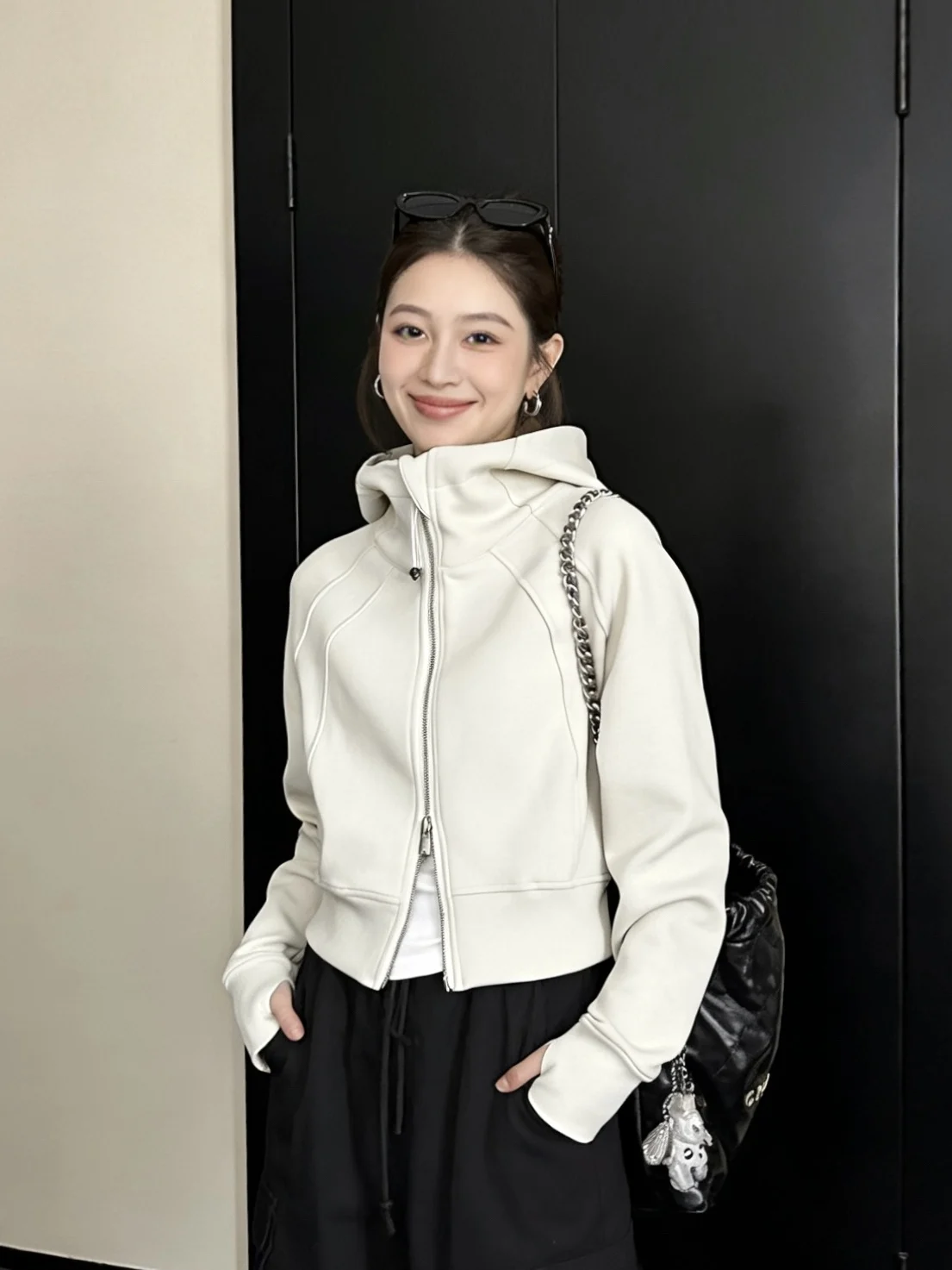 

Корейская женская толстовка на молнии с капюшоном, повседневный модный универсальный топ, новинка весеннего сезона, антивозрастной эффект