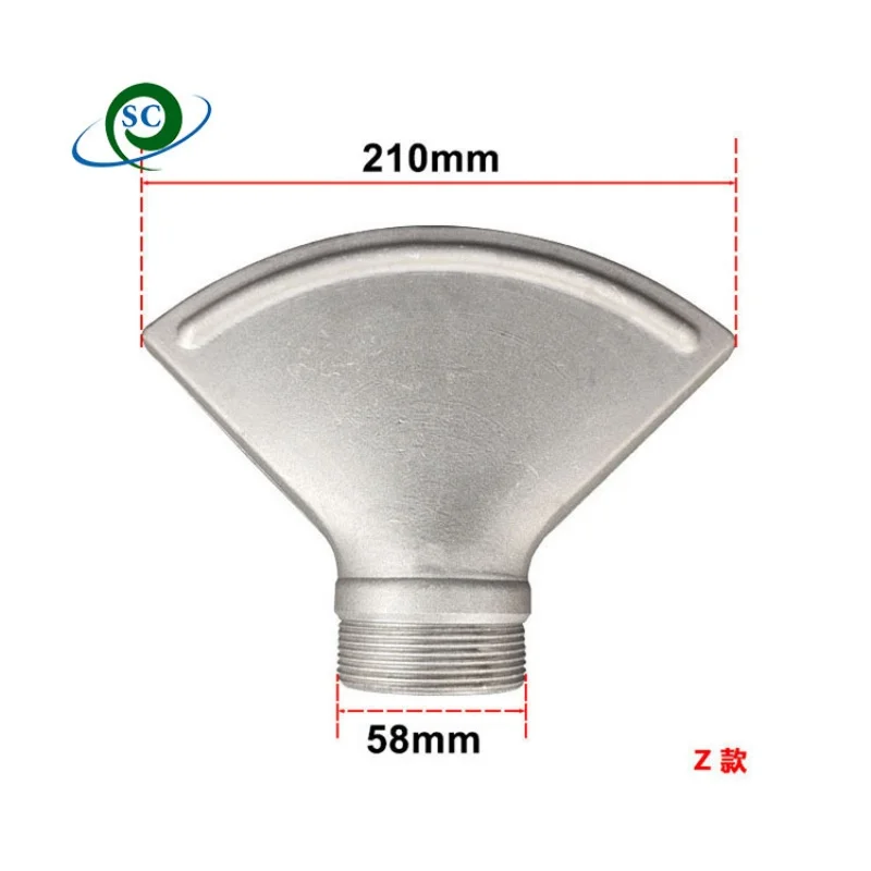 2inch Sprinkler water truck nozzle head duck mouth fan nozzle water spray nozzles high pressure road sweeping duckbill sprayer
