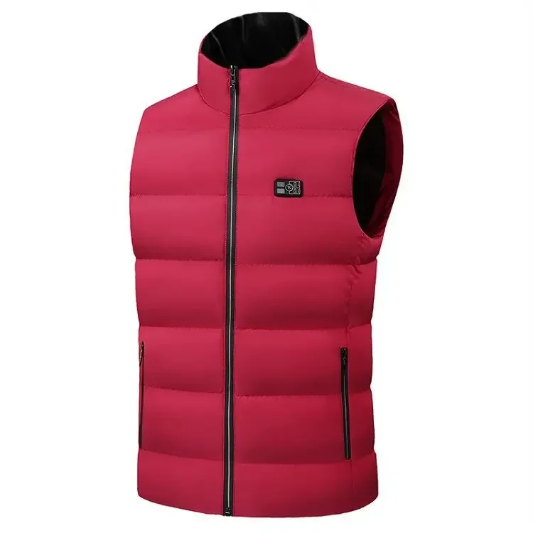 

Area 8 heated Winter Mens Electrical Cotton Heated Vests USB Heating Down Jacket Warm Sleeveless Women Fishing Hunting Cycling