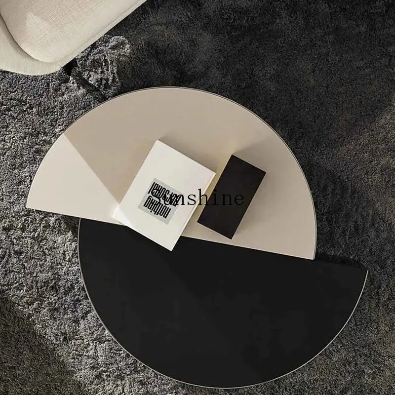 

Modern marble model room simple creative rectangular metal combination coffee table