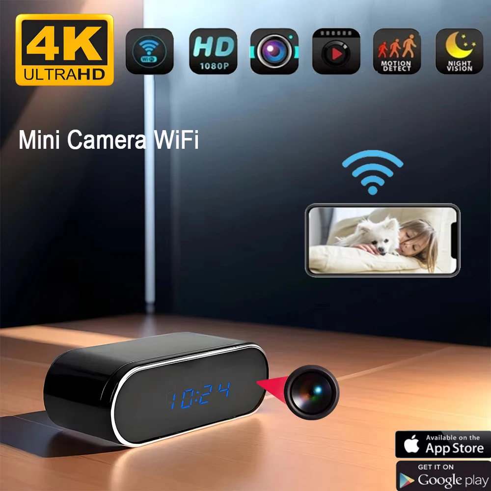 

2025 NEW WiFi Mini Camera 4K HD 1080P Real time Home Security, Supports WiFi Remote Viewing and Indoor Motion Detection