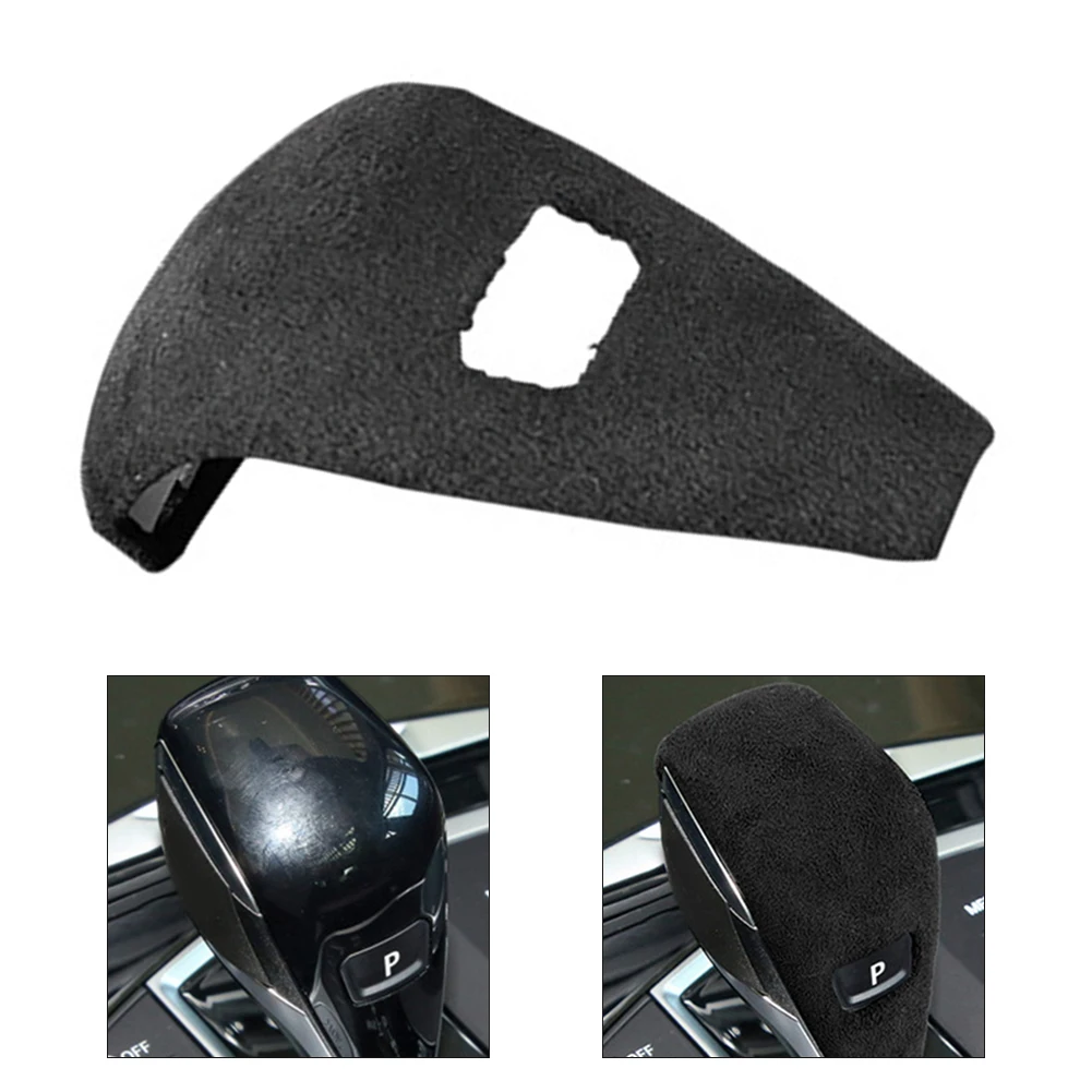 Leather Shift Knob Cover Gear Shift Knob Handle Cover Vehicle Gear Shift Cover Resistant To Fading Premium Suede Leather
