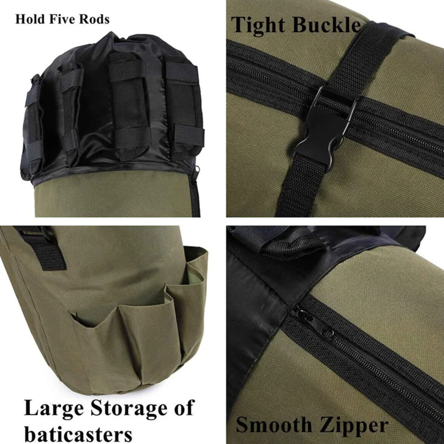 

Fishing Rod Rod Holder,Portable Fishing Rod Case Canvas Rod Travel Carrying Case Waterproof Fishing Gear Organis