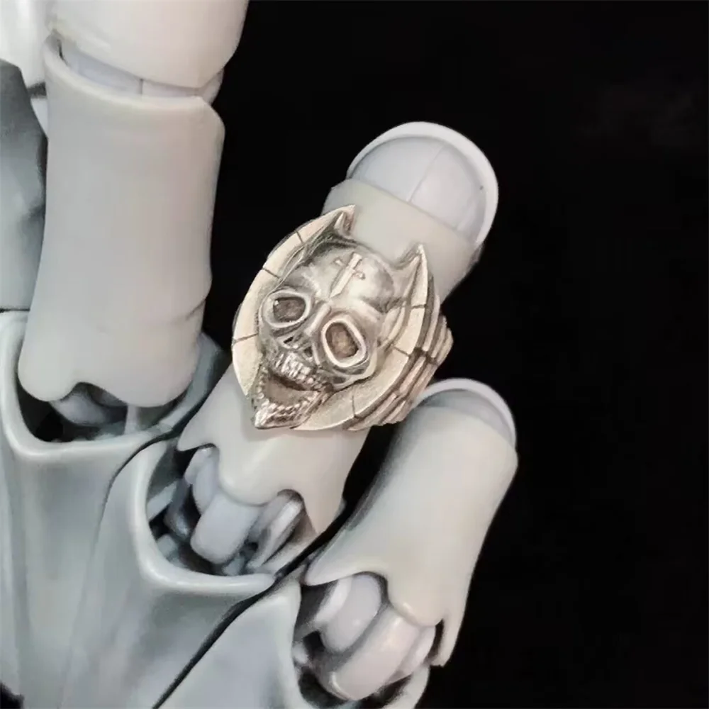 Anime JOJO Diamond is Unbreakable Killer Queen Cosplay Ring Opening Adjustable Skeleton Rings Gothic Jewelry Halloween Accessory