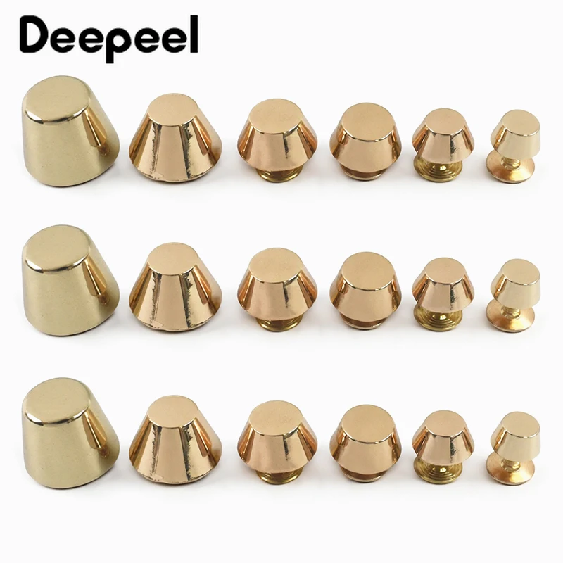 20Pcs 8-16mm Metal Bag Feet Screw Buckles Handbag Bottom Nails Buckle Purse Rivets Luggage Leather Crafts Hardware Accessories