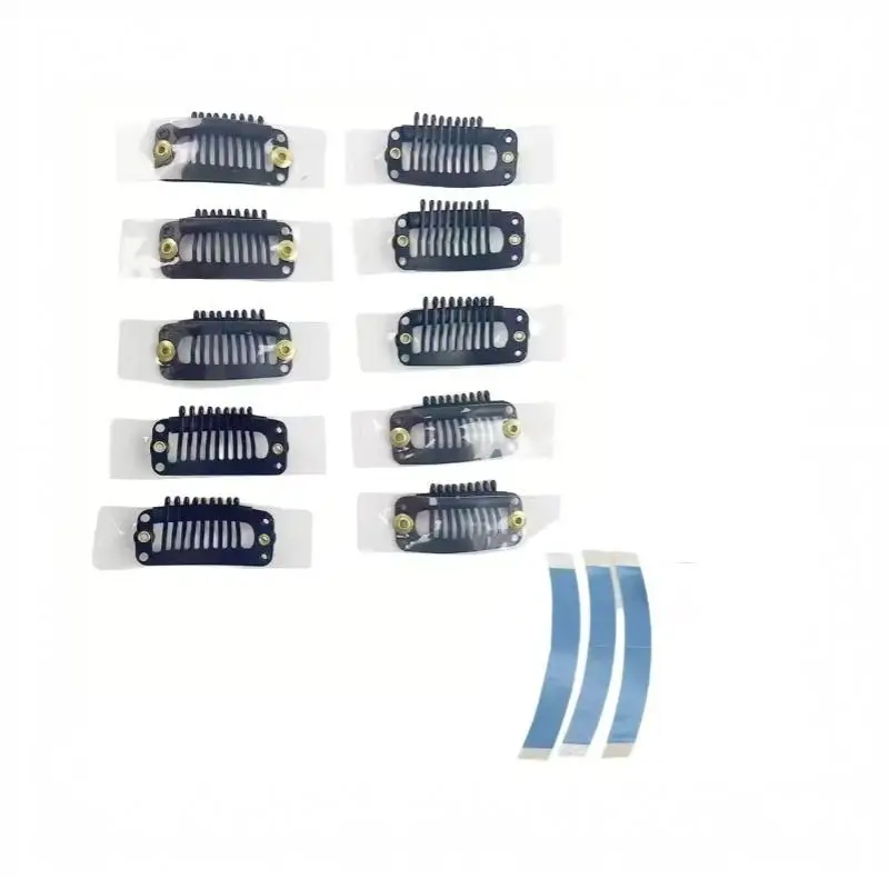 6/10pcs Snap Clips Set Wig Double-Side Adhesive Clips U-shape Clip Professional Hair Extension For Hair Bangs Hair Clips