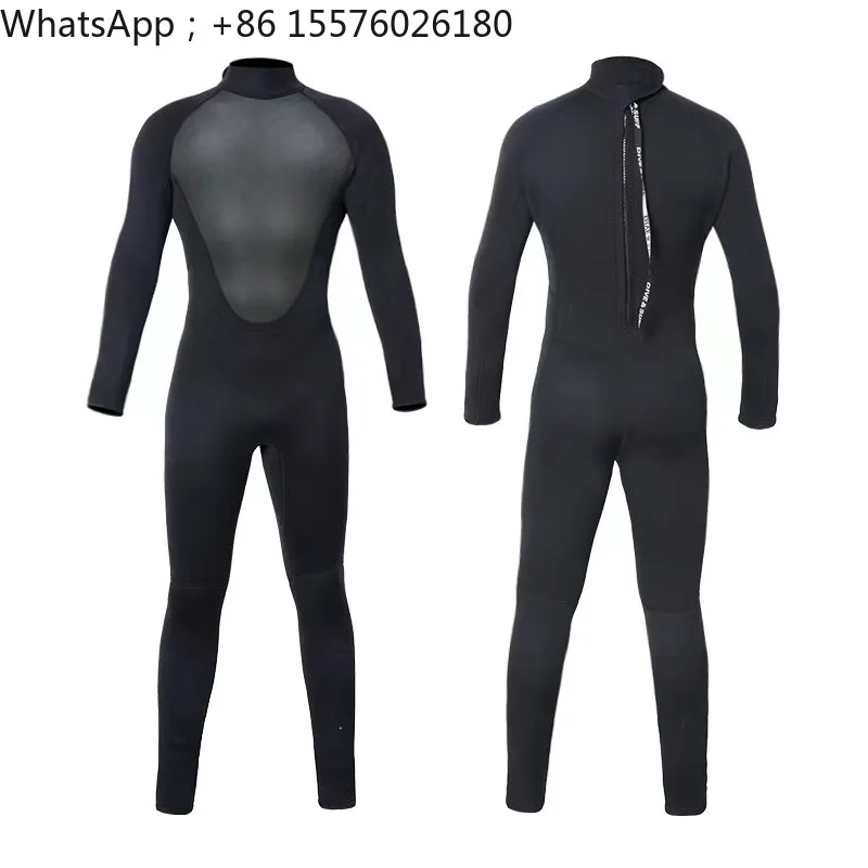 In Stock 2/3mm Wet Swimming One-piece Wetsuit, Men's Warm Snorkeling Suit, Sun-protection Surfsuit, Freediving