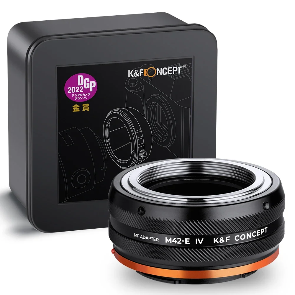 K&F CONCEPT M42-E IV PRO adapterring voor M42-vattinglens naar Sony E FE-vatting camera voor Sony A6400 A7M3 A7R3 A7M4 A7R4