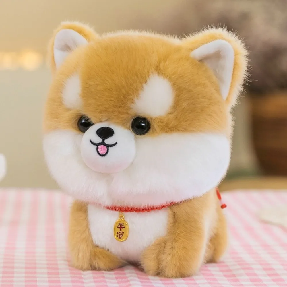 Kawaii Fluffy Shiba Inu Hundespielzeug, 20 cm, lebensechte weiche Welpen-Plüschtiere für Mädchen und Jungen, Unisex-Geschenke